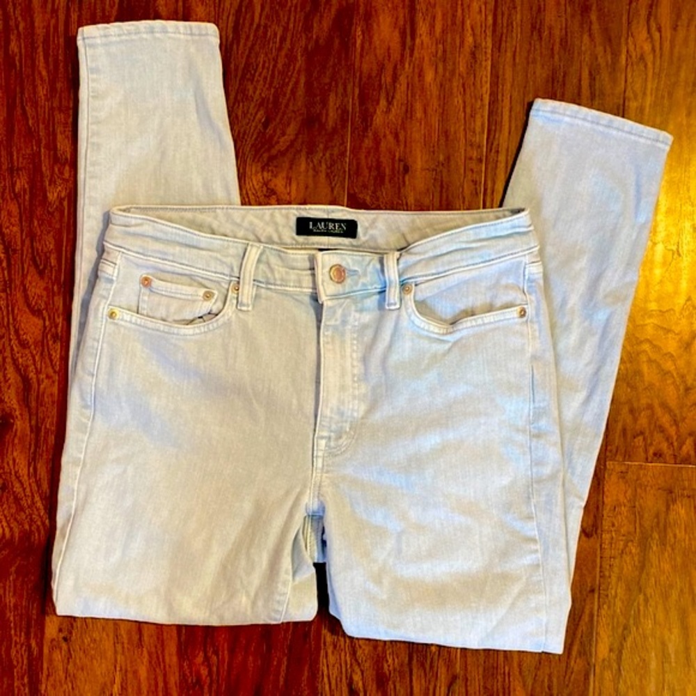 Lauren Ralph Lauren Premium Skinny Ankle Light Wash Jeans